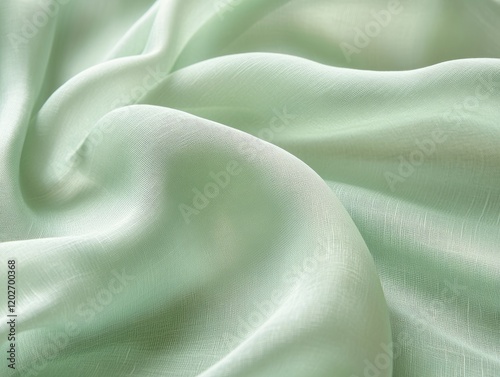 Soft, flowing light green fabric texture
