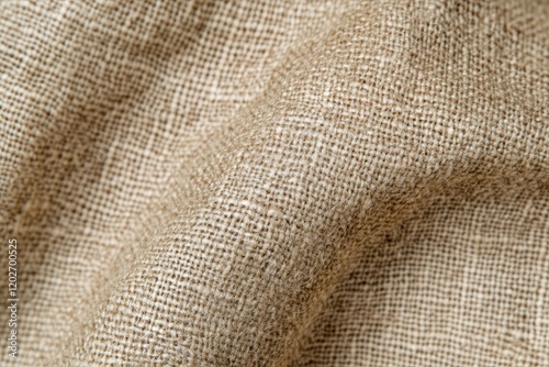 Close-up of textured linen fabric