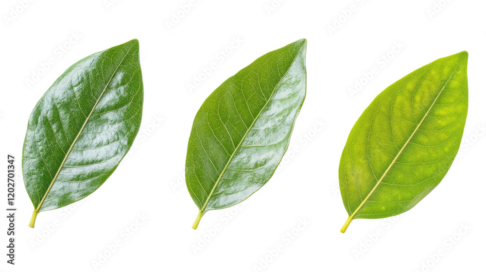 Fototapeta premium Collection of Tropical Leaves on Transparent Background Generative AI