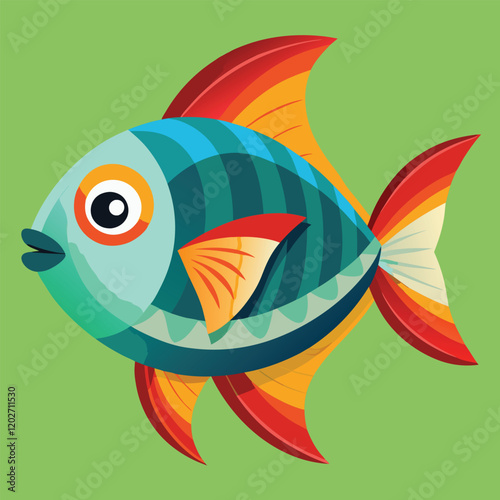 Very nice fish in vector illustration