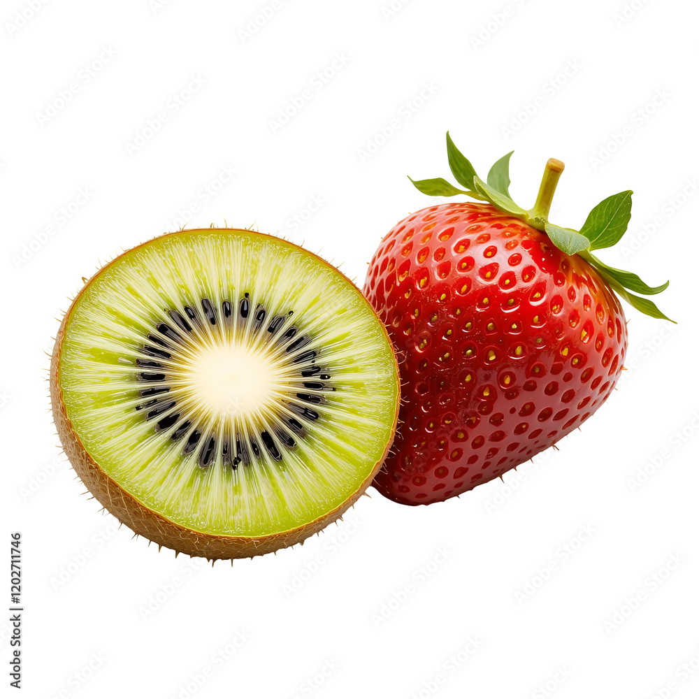 Juicy Kiwi and Strawberry Slices Fresh Fruit Photo Juicy Kiwi and Strawberry Slices Fresh Fruit Photo