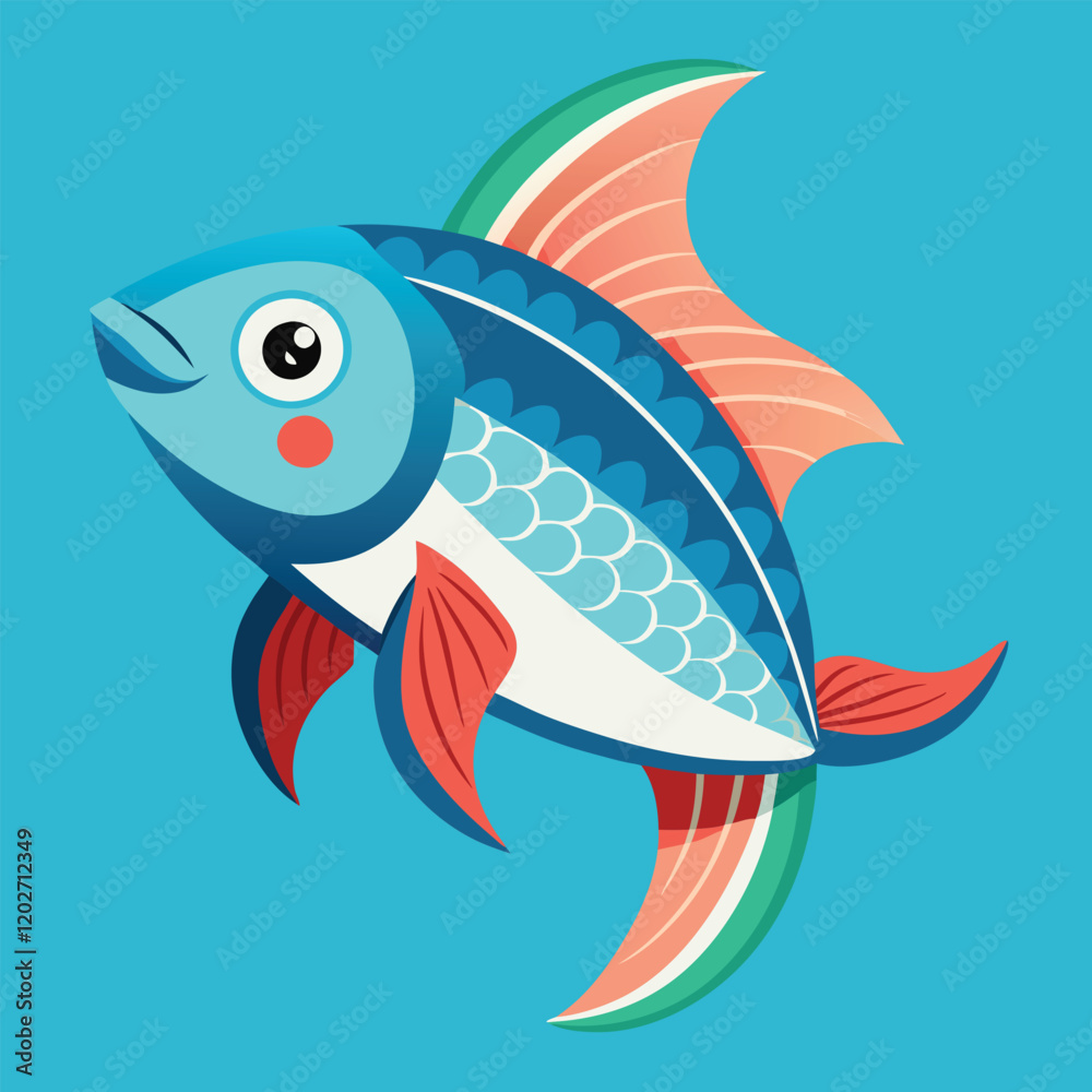 Fototapeta premium Very nice fish in vector illustration