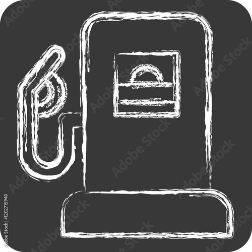 Icon Petrol. related to Parking symbol. chalk Style. design editable