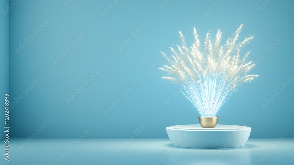 Elegant simplicity, a single blooming flower in vase enhances the room's ambiance Elegant simplicity, a single blooming flower in vase enhances the room's ambiance