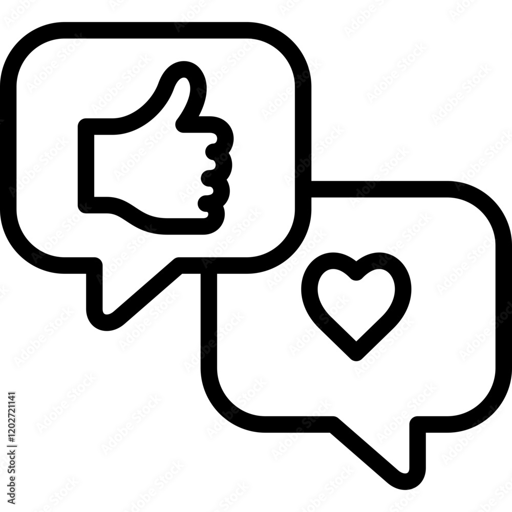 admiration icon illustration design with outline admiration icon illustration design with outline
