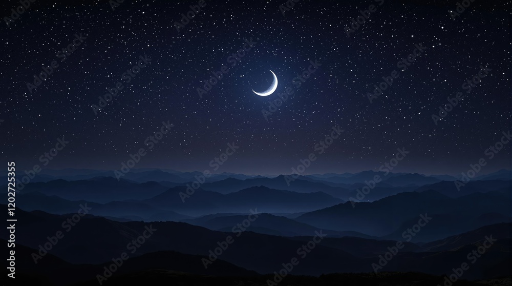 A panoramic view of a star-filled night sky with the outline of mountains or hills in the foreground, astronomy, mountains, celestial, horizon A panoramic view of a star-filled night sky with the outline of mountains or hills in the foreground, astronomy, mountains, celestial, horizon