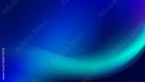 A vibrant, abstract gradient background with a smooth transition from deep blue to bright blue, with a soft green blend in between.