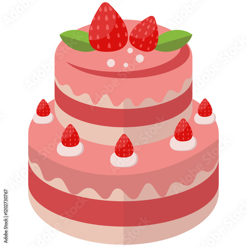 Cute cake vector