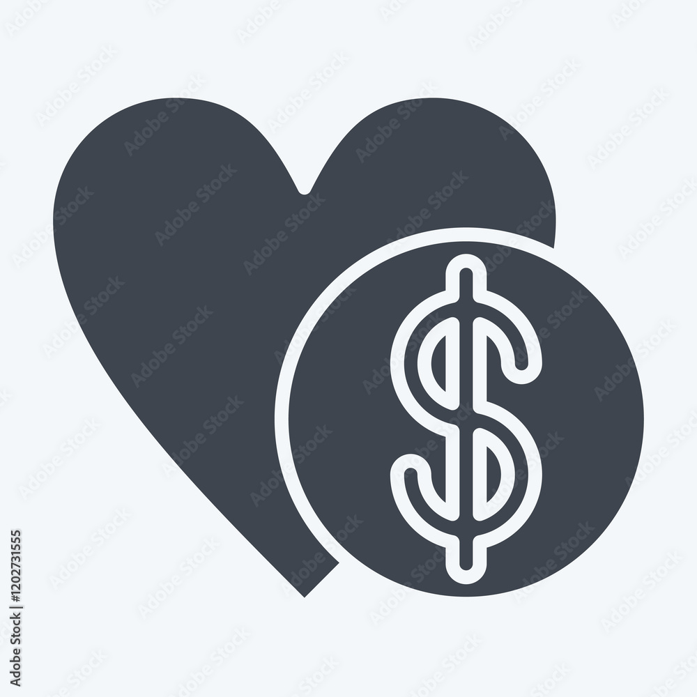 Icon Charity Donation. related to Savings symbol. glyph style. design editable Icon Charity Donation. related to Savings symbol. glyph style. design editable