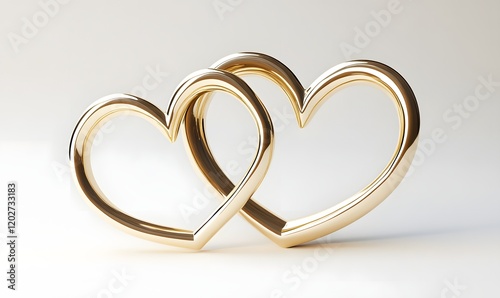 Two Intertwined Golden Hearts.