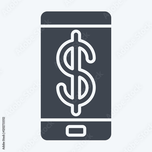 Icon Online Savings. related to Savings symbol. glyph style. design editable