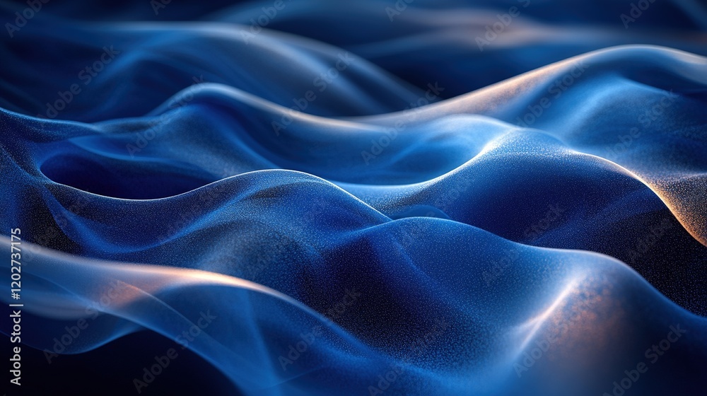 Abstract blue waves create a serene, flowing visual effect, evoking calmness and depth. Abstract blue waves create a serene, flowing visual effect, evoking calmness and depth.