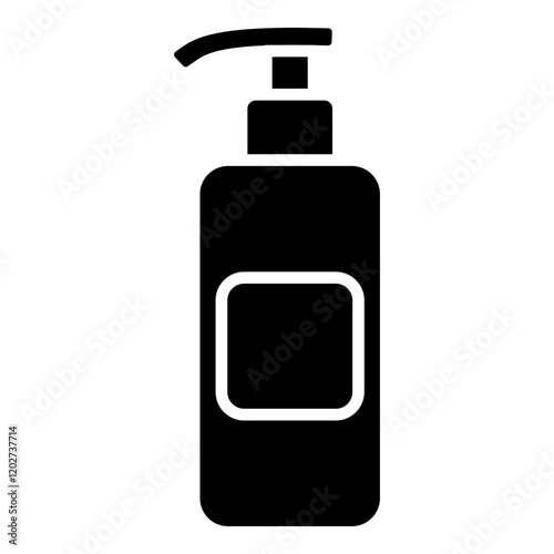 Soap pump bottle, lotion, skincare glyph solid icon