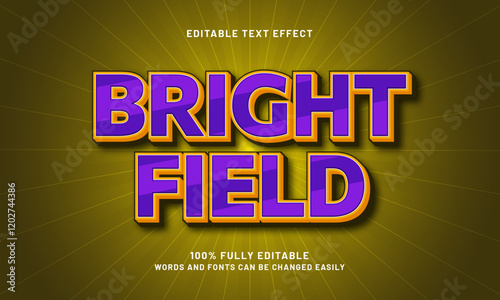 bright field editable text effect with a farm grass and fresh theme