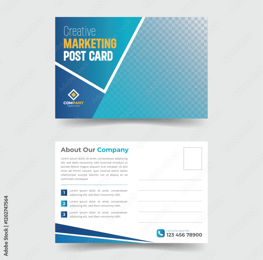 Clean Minimal Business Postcard Layout Clean Minimal Business Postcard Layout