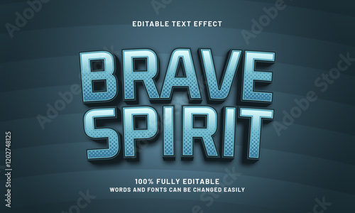 brave spirit editable text effect with a brave hero and super theme