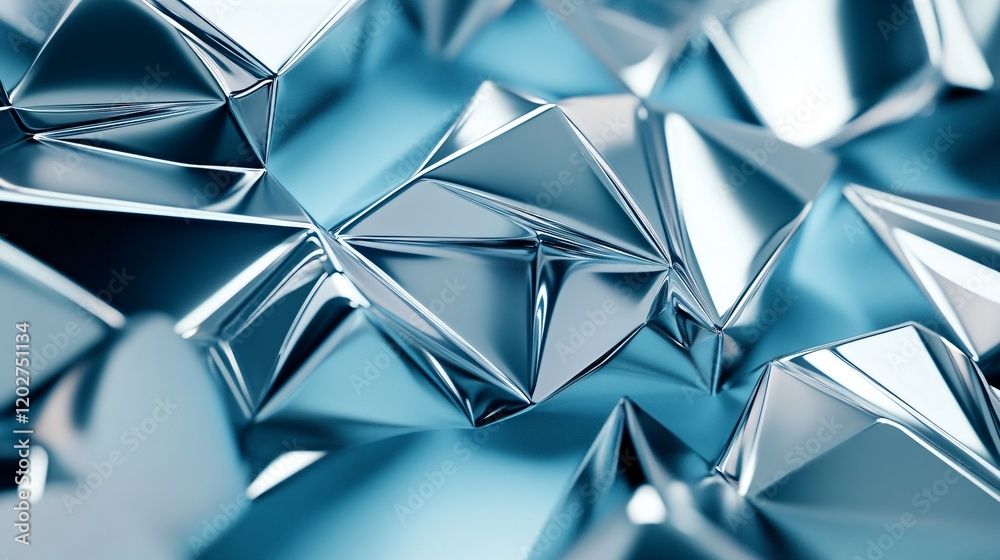 Futuristic Metallic Background with Blue Glow Futuristic Metallic Background with Blue Glow