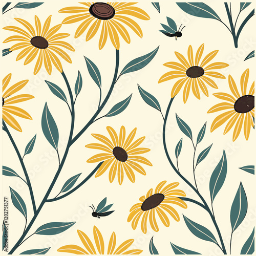 sunflower background vector