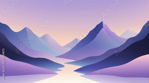 A gradient transitioning from dark blue to pale lavender, symbolizing serenity