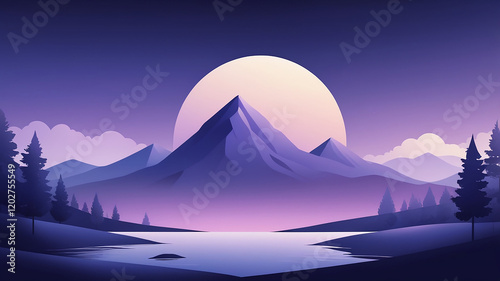 A gradient transitioning from dark blue to pale lavender, symbolizing serenity