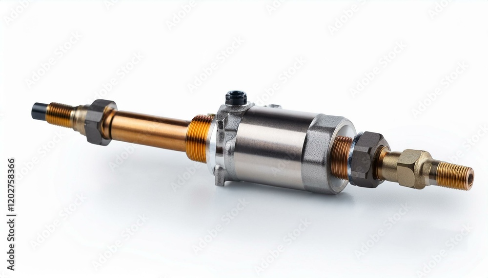 Close-up of a metallic industrial component.