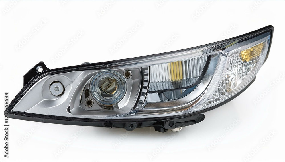 Obraz premium Sleek modern vehicle headlight design. Clear and bright, showcasing automotive technology.