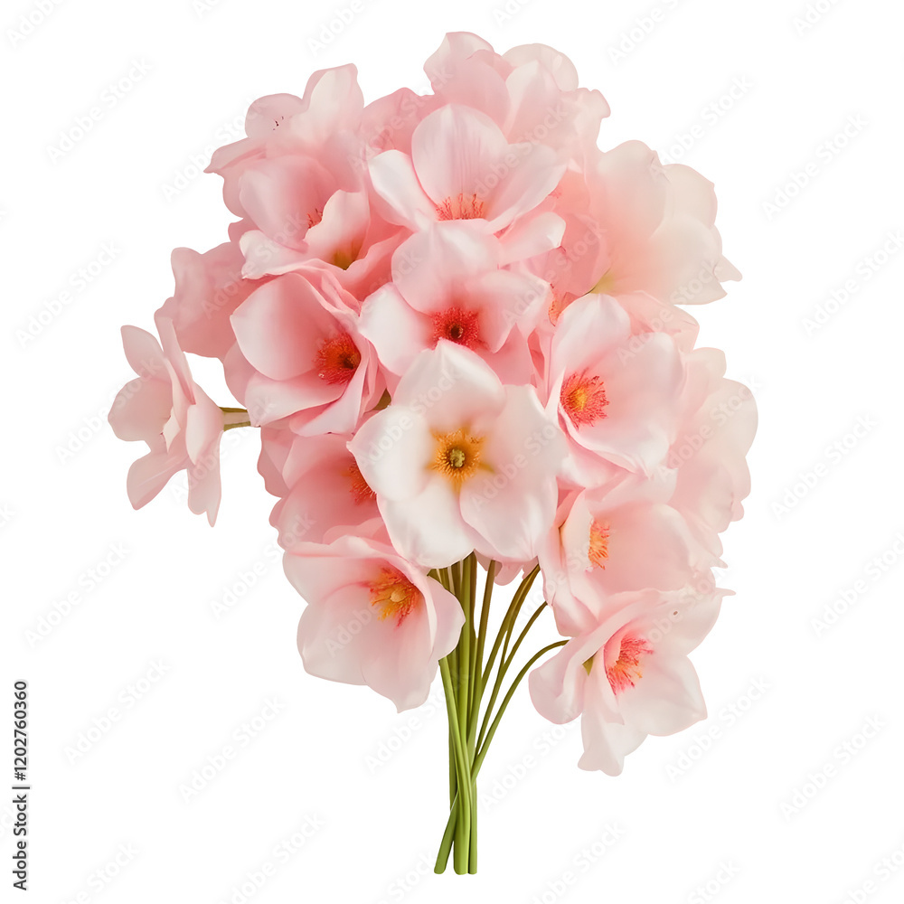 pink bouquet , Flowers symbolize love on Valentine's Day Isolated on a white background pink bouquet , Flowers symbolize love on Valentine's Day Isolated on a white background