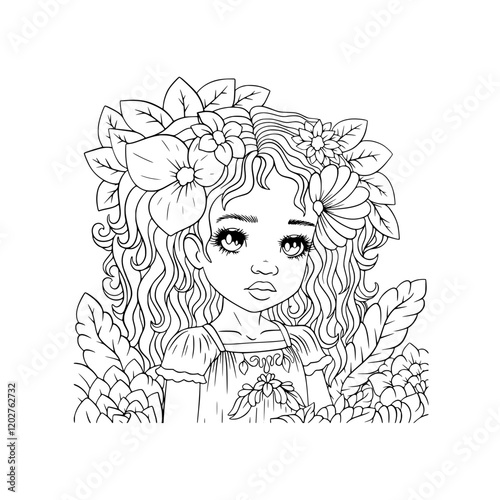 girl with flower