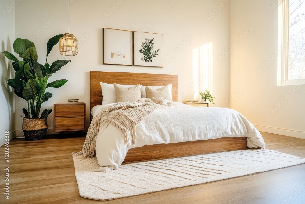 Modern Bedroom with Scandinavian Design Elements Modern Bedroom with Scandinavian Design Elements