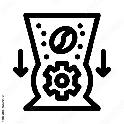 Coffee grinder line icon