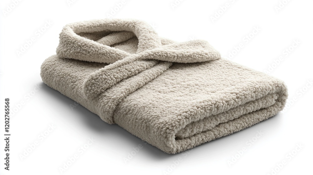 A soft, folded bathrobe ideal for relaxation and comfort at home. A soft, folded bathrobe ideal for relaxation and comfort at home.