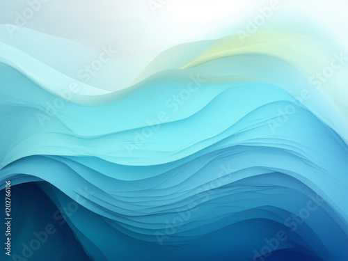 An ocean-inspired gradient with teal, aqua, and deep blue shades creates a serene, smooth, and refreshing background.