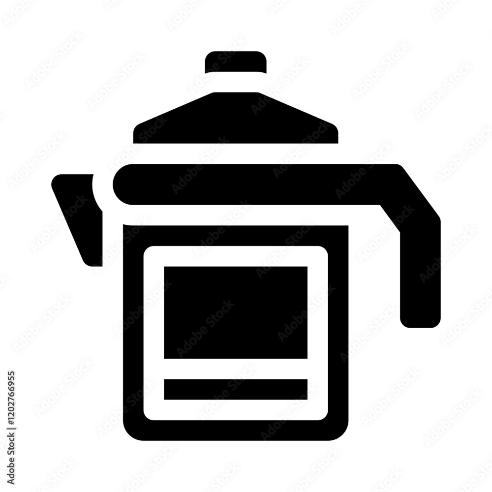 Obraz premium Coffee pot glyph icon