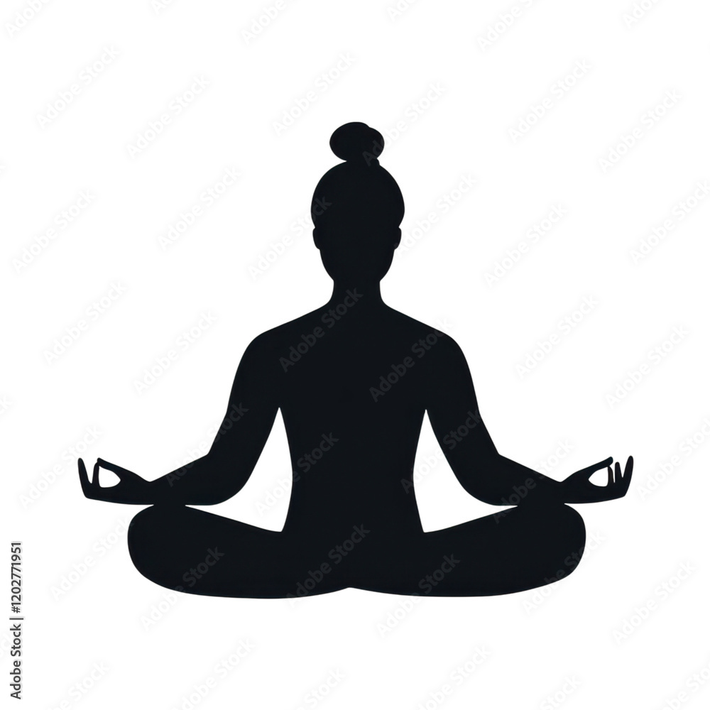 Minimalist Illustration of a Meditating Man Minimalist Illustration of a Meditating Man