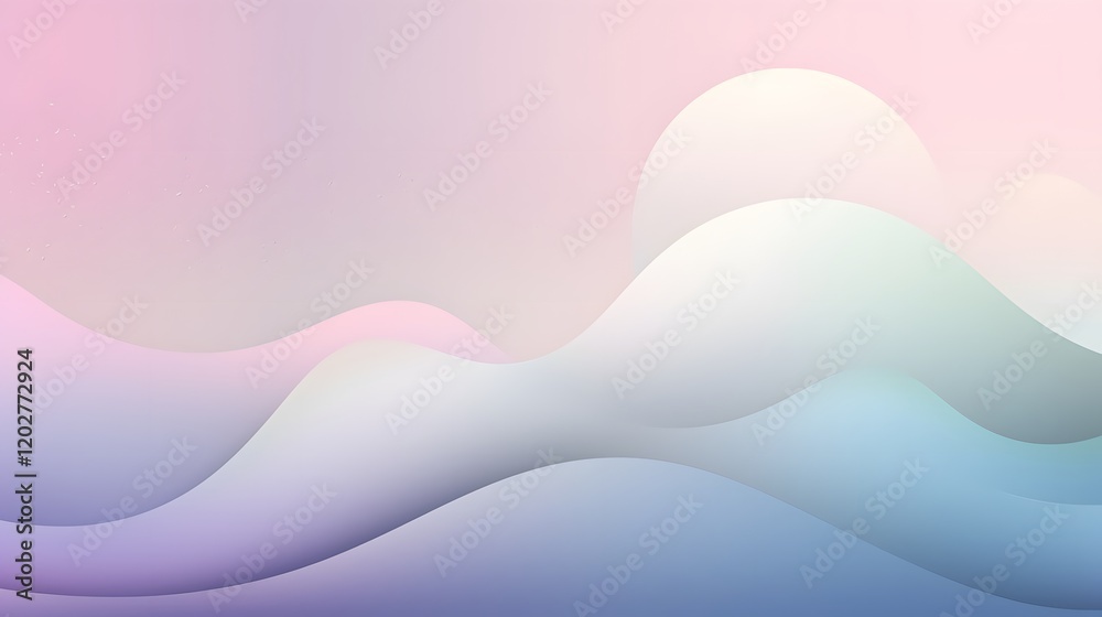 Fototapeta premium Calm waves flowing abstract gradient background digital art soft atmosphere tranquil concept