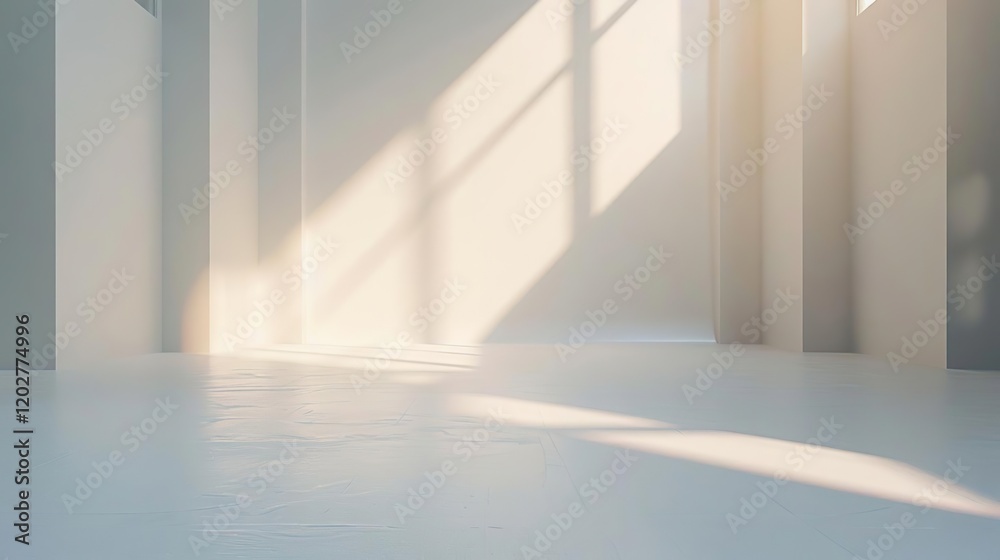 Fototapeta premium a white floor with a white wall and a white wall