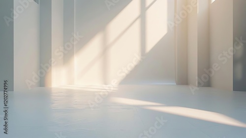 a white floor with a white wall and a white wall photo