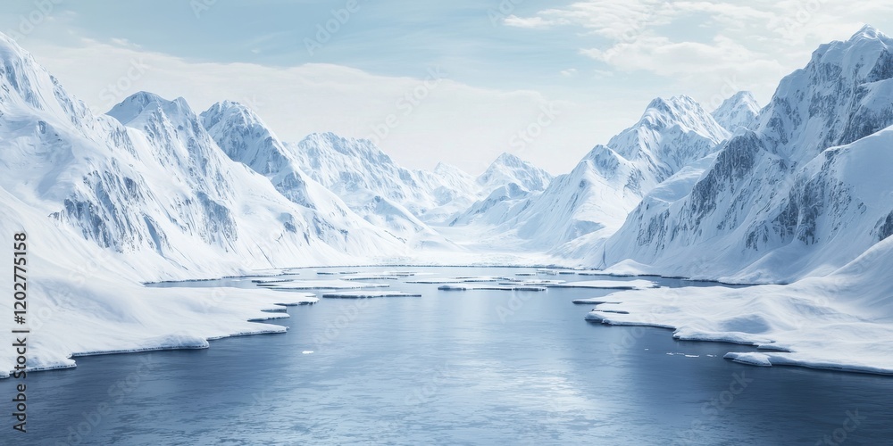 Exploring majestic snow-capped mountains and icy waters arctic region nature landscape serene environment aerial view Exploring majestic snow-capped mountains and icy waters arctic region nature landscape serene environment aerial view