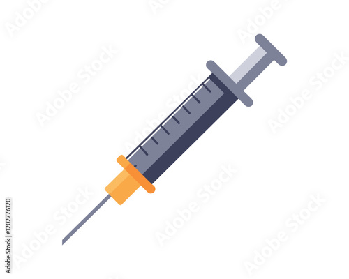 Syringe Icon Vector. Doctors often use syringes to prevent and treat malignant diseases
