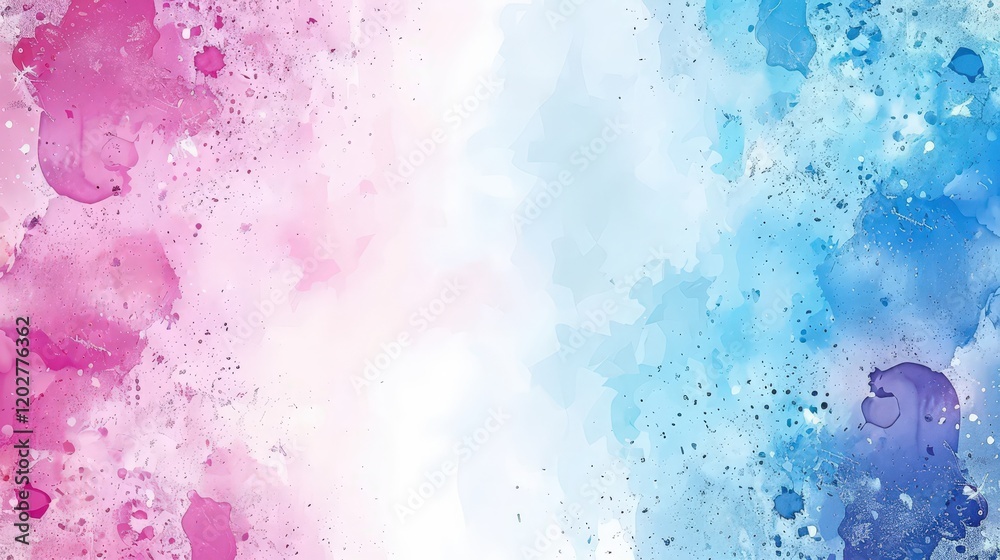 Fototapeta premium A colorful background with pink, blue and white splatters