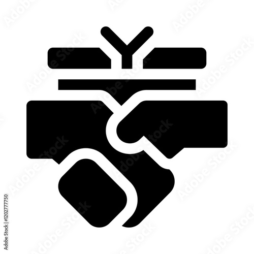 Handshake glyph icon