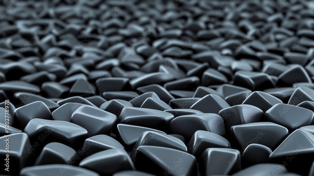 Fototapeta premium Dark gray stones smoothly textured create calming abstract background. AI Generated