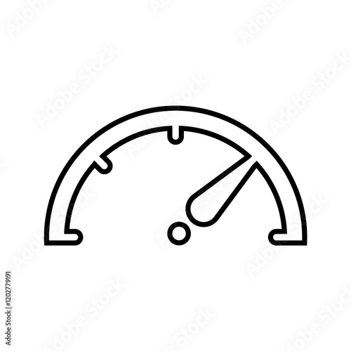 Speedometer performance accelerate meter icon.	

