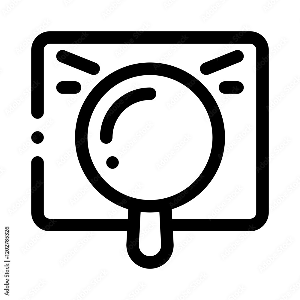 Magnifying glass line icon