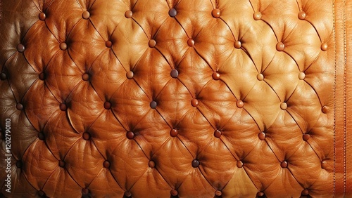 Brown leather tufted upholstery texture background