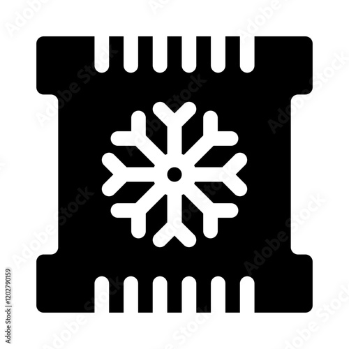 Frozen food glyph icon