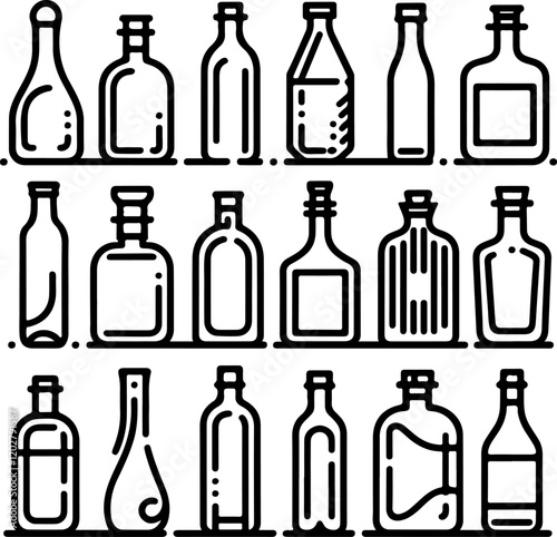 Bottle Vector Illustrations for Packaging Design