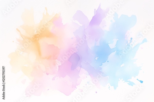 濡れた画用紙に溶ける水彩画のような絵具の壁紙