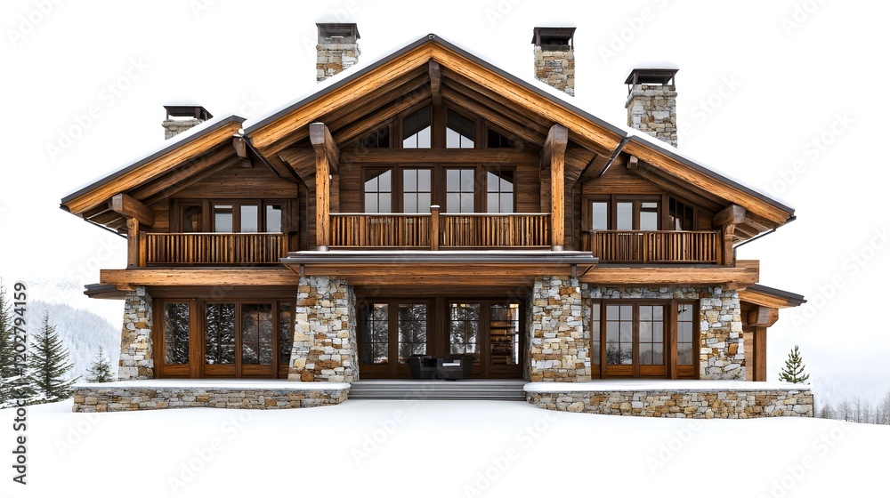 Luxury Homes with Sustainable Features In White Background Luxury Homes with Sustainable Features In White Background