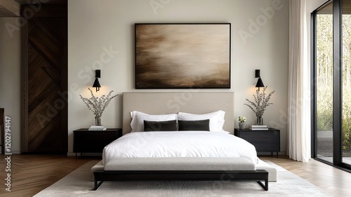 Rustic Charm: Modern Bedroom in a Country Farmhouse